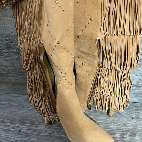 Vince Camuto Panaryaz Knee High Fringe Boots 7M - Picture 12 of 16